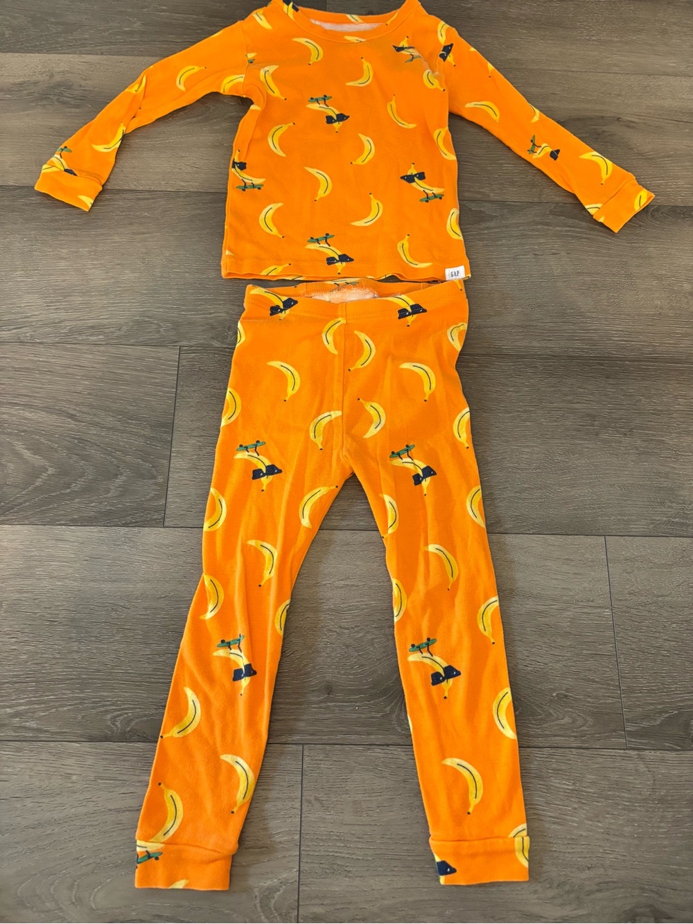 GAP Orange Banana Print Kids Pajama Set